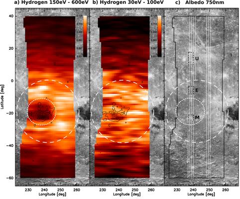 spatial variation of the energetic neutral hydrogen flux over the magnetic anomaly close to the Gerasimovic crater